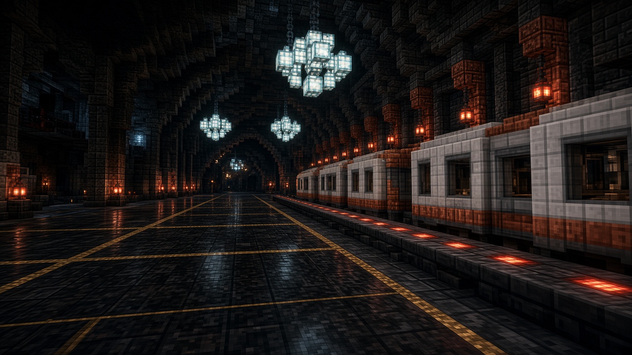 Metro-Station bei Nacht